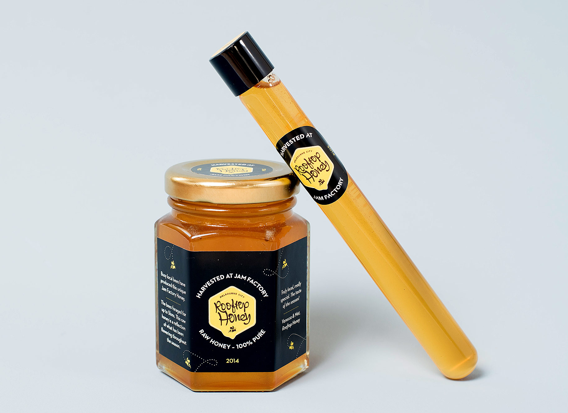 Rooftop Honey and Jam Factory vial of honey