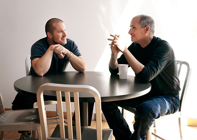 Jonathan Ive and Steve Jobs