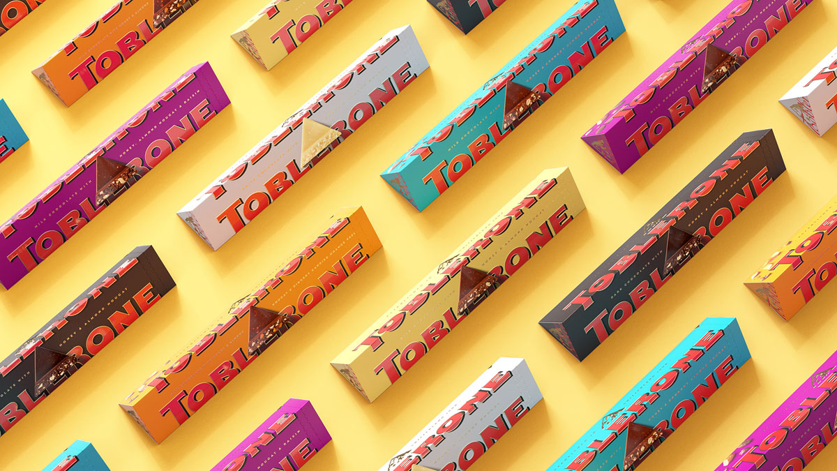 A range of different Toblerone packs