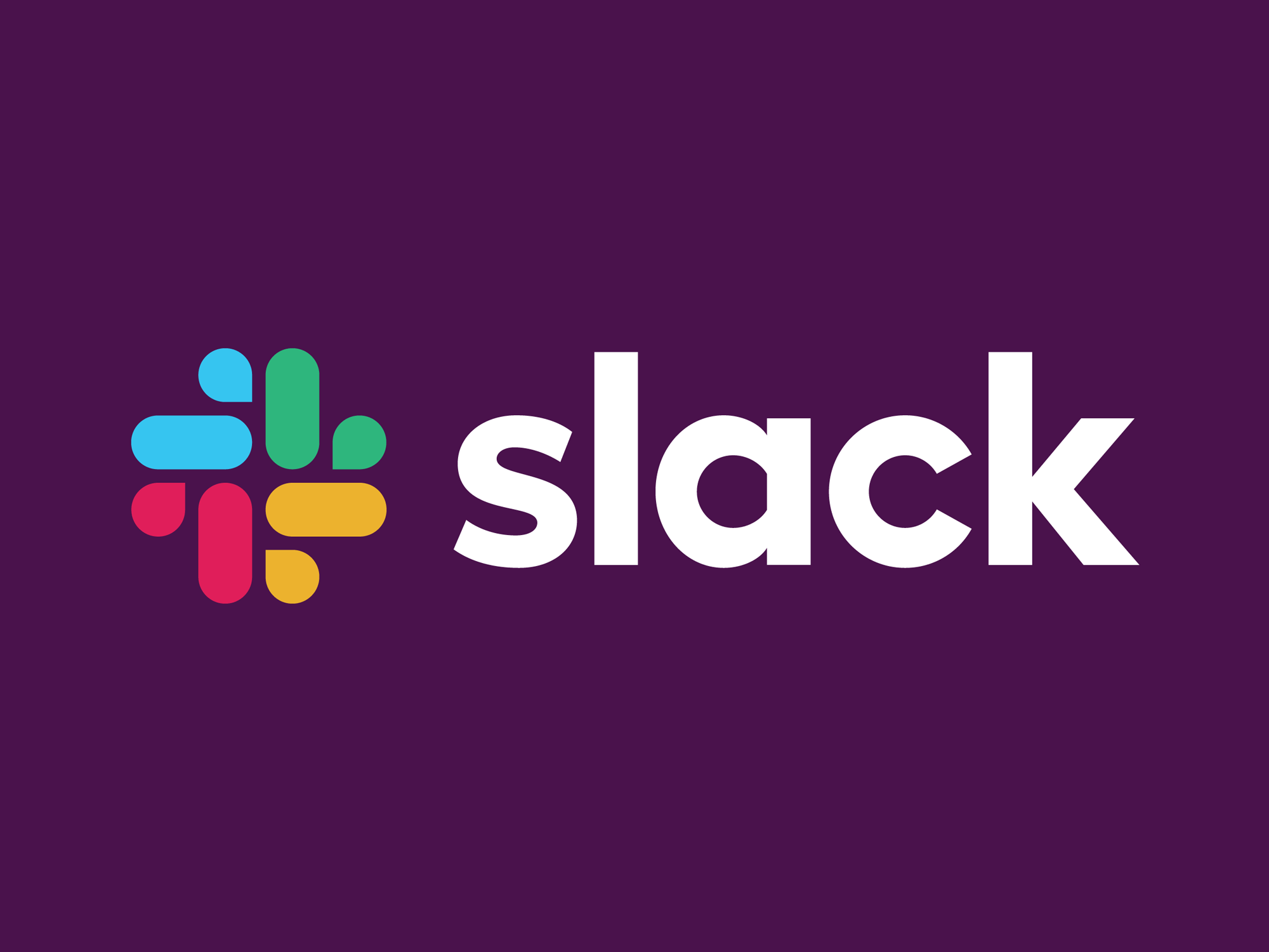 Slack logo on a dark background