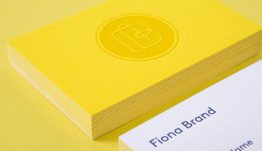 Close up of Brand By Name’s business card