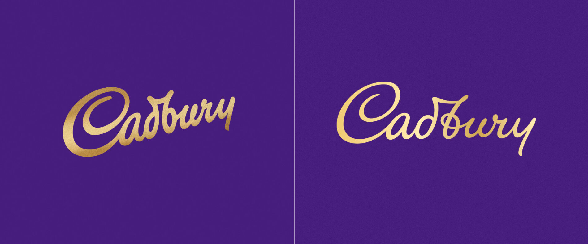 Cadbury logo - Before and After