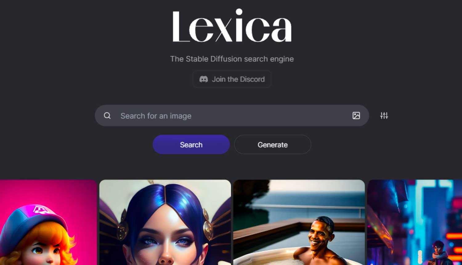 Lexica interface