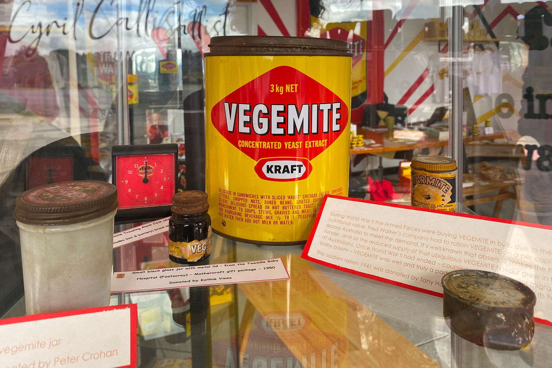 Early examples of Vegemite jars
