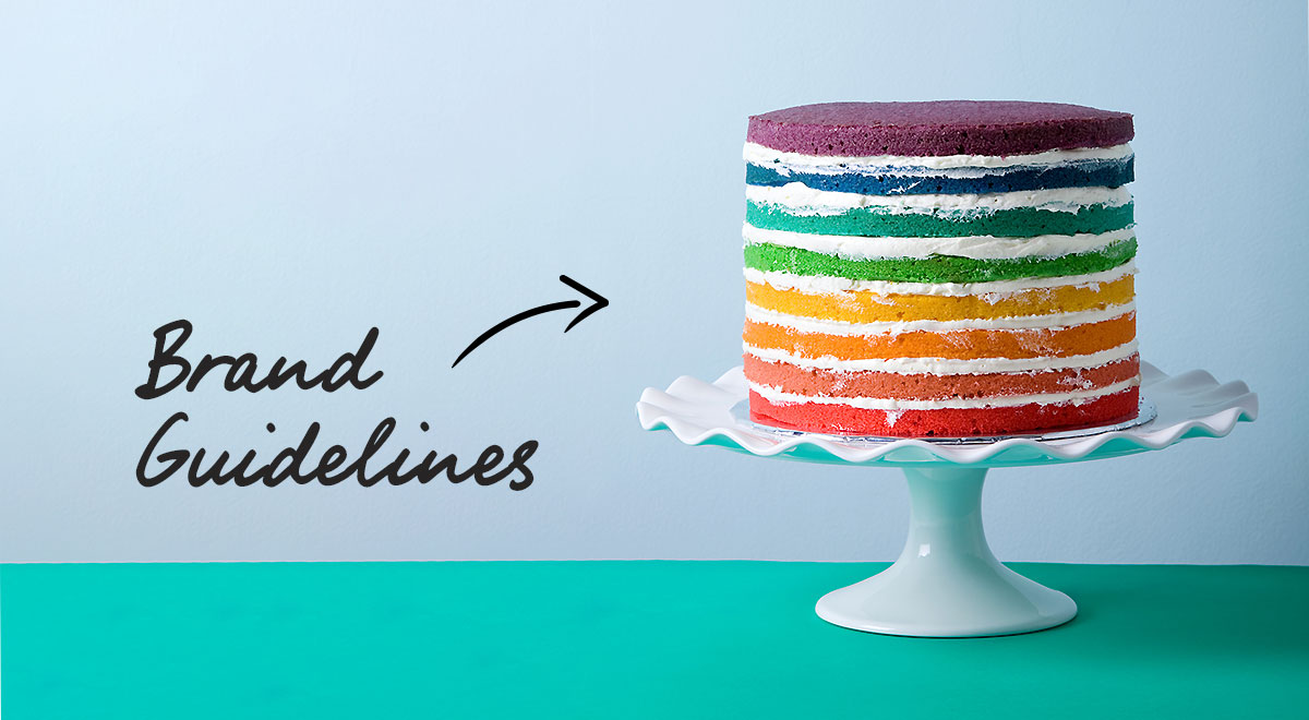 A multi-coloured cake