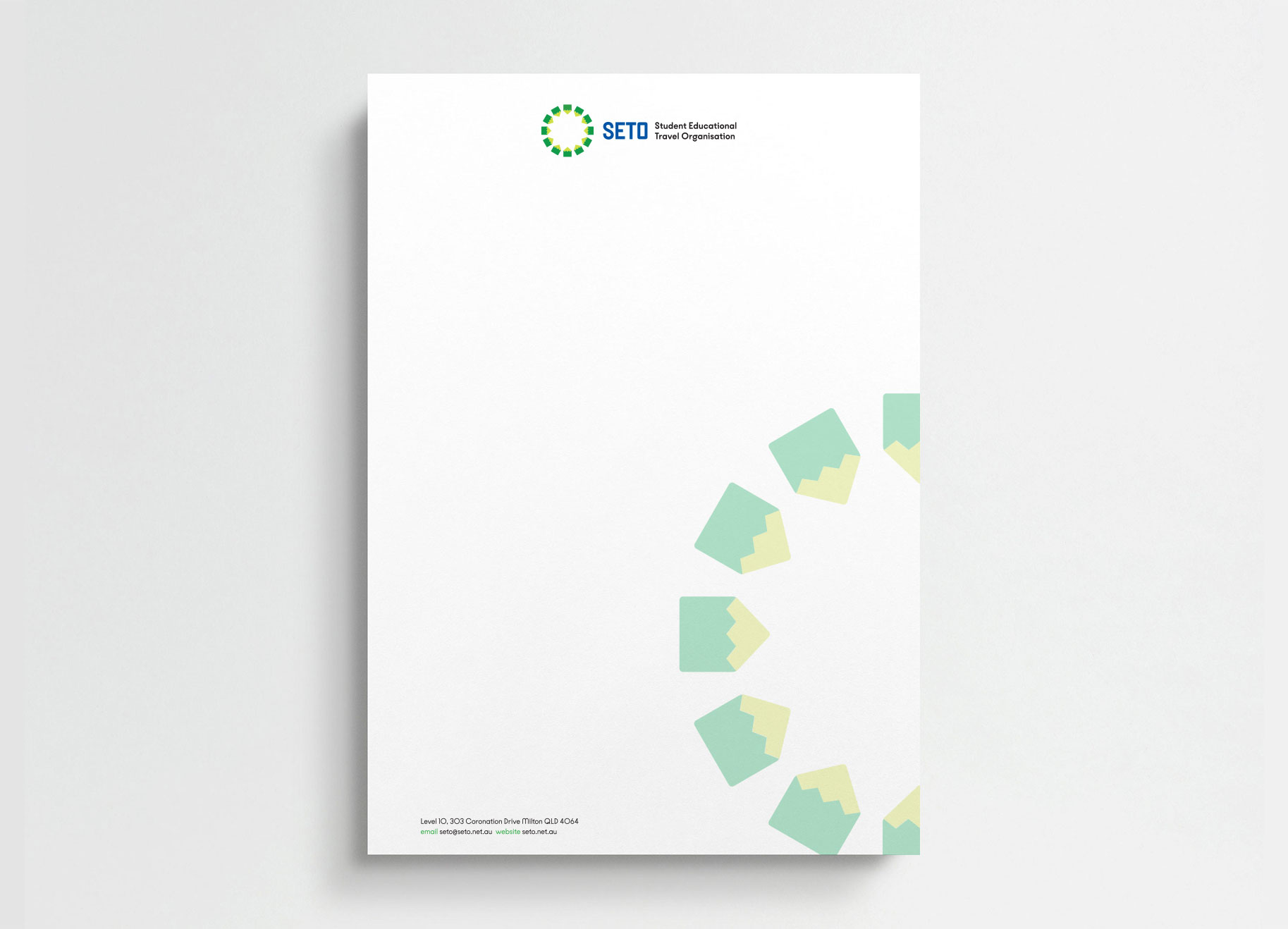 SETO letterhead on a pale grey background
