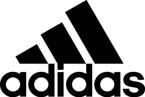 Adidas logo in black